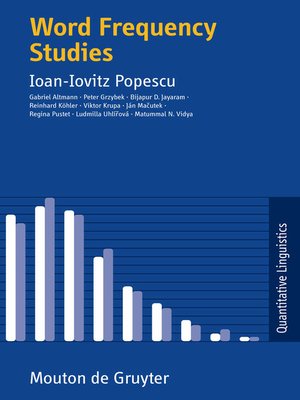 cover image of Word Frequency Studies